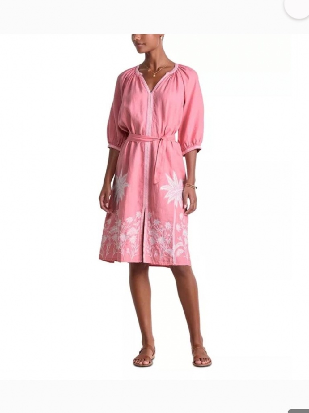 NWT Vineyard Vines Palm Beach pink midi coverup dress M L - Picture 2 of 12